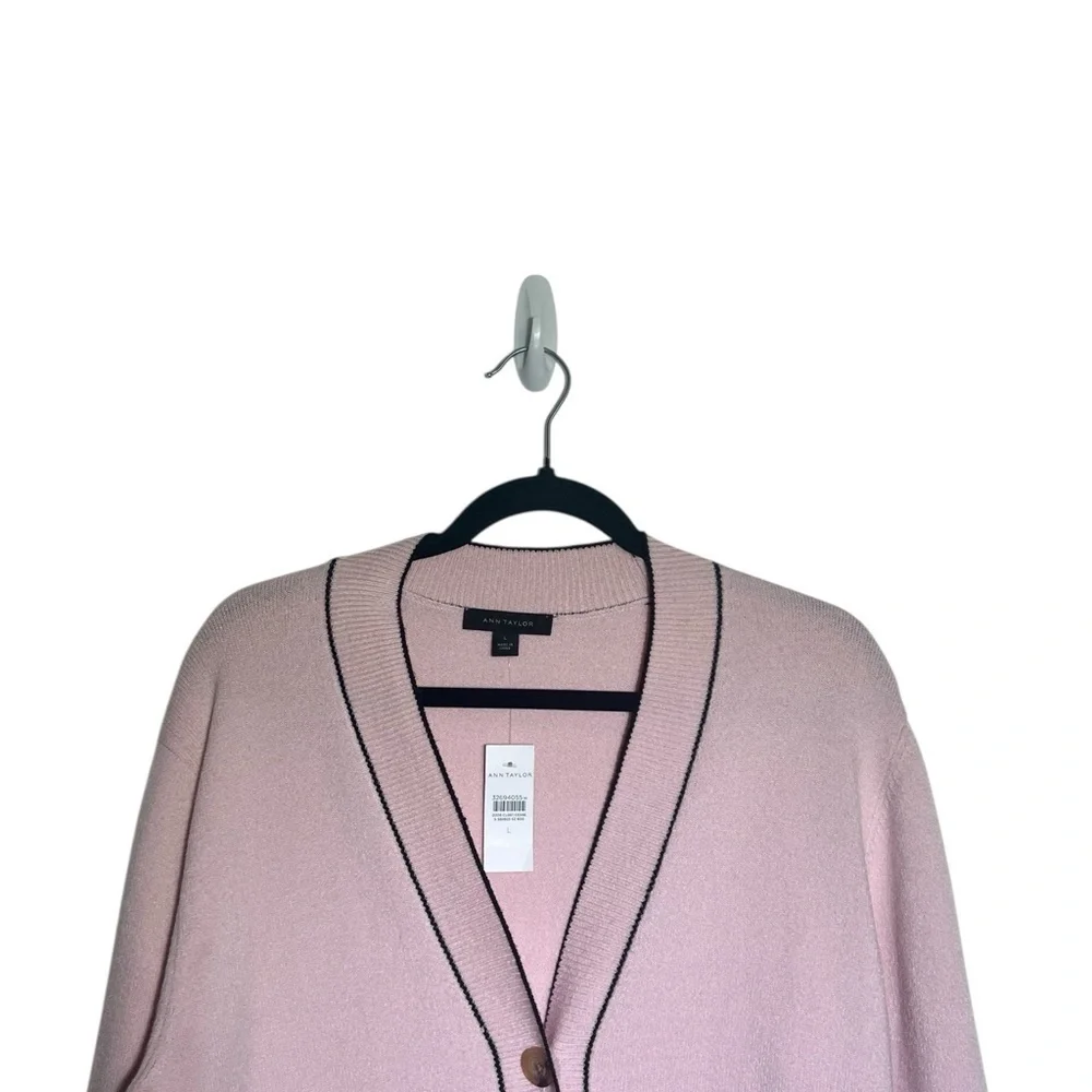 Ann Taylor Pink V Neck Cardigan NWT Large